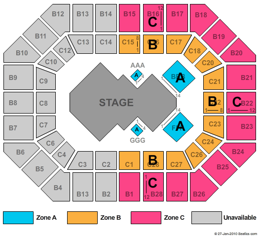 Alliant Energy PowerHouse Cirque Zone Seating Chart